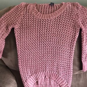 Mauve large hole sweater